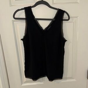 Halogen Black V-Neck Tank Top